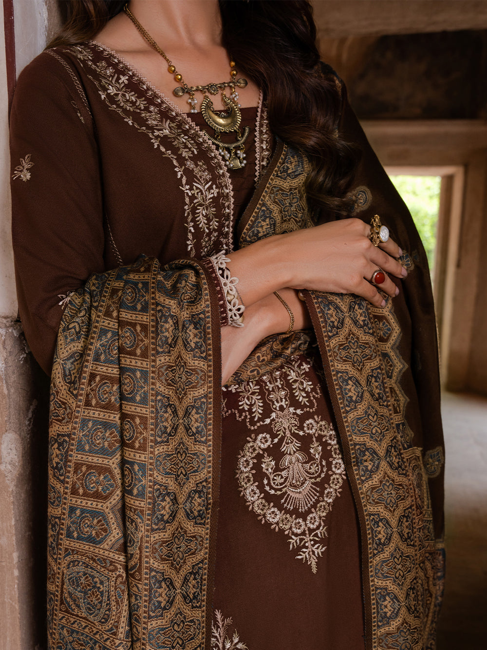 Manzil | 3 PC Embroidered Winter Collection | Nooraniyat | Izel Apparel