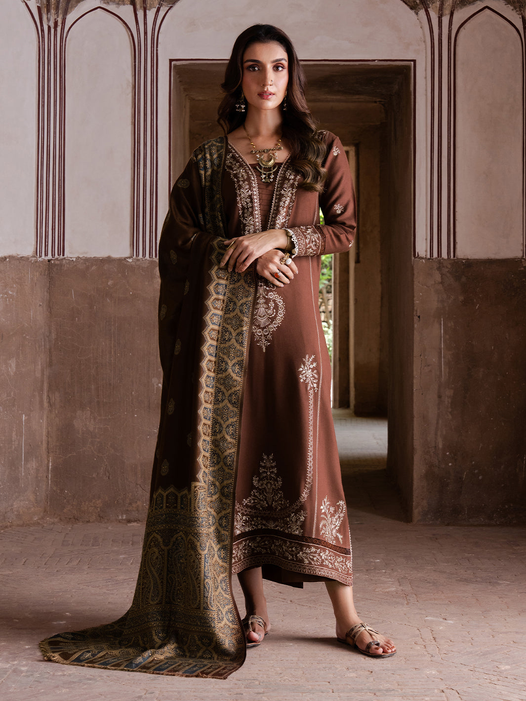 Manzil | 3 PC Embroidered Winter Collection | Nooraniyat | Izel Apparel
