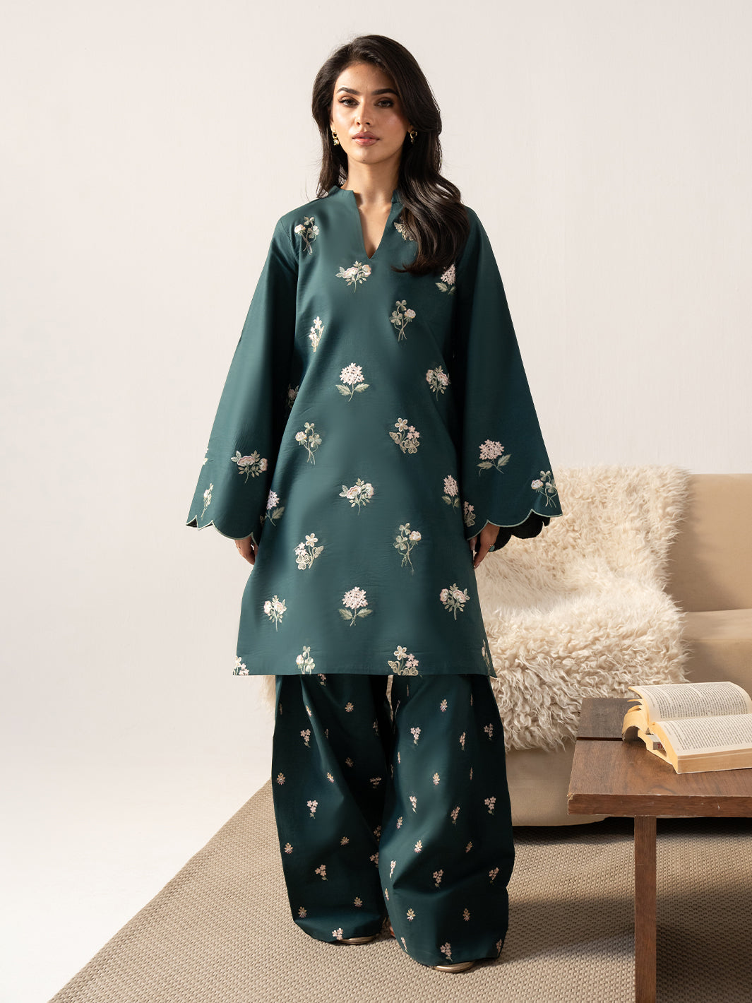 TEAL | 2 PC Lawn Pret | Shades Pret | Izel Apparel