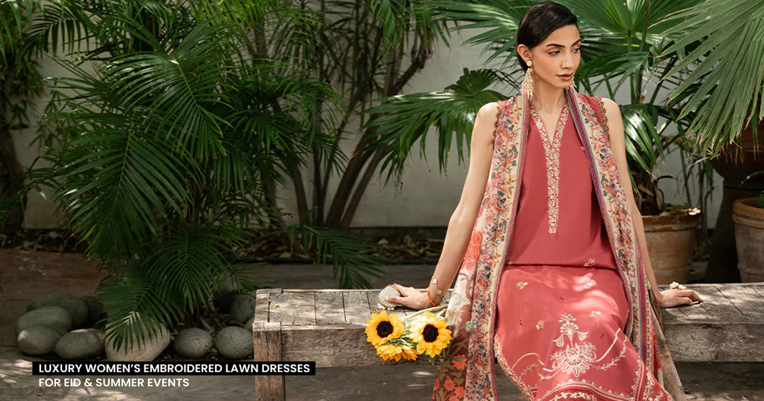 Luxury Women’s Embroidered Lawn Dresses for Eid & Summer Events