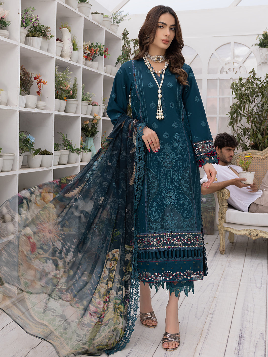 PEACOCK | 3 PC LUXURY LAWN | Izel Apparel | Women's Clothing