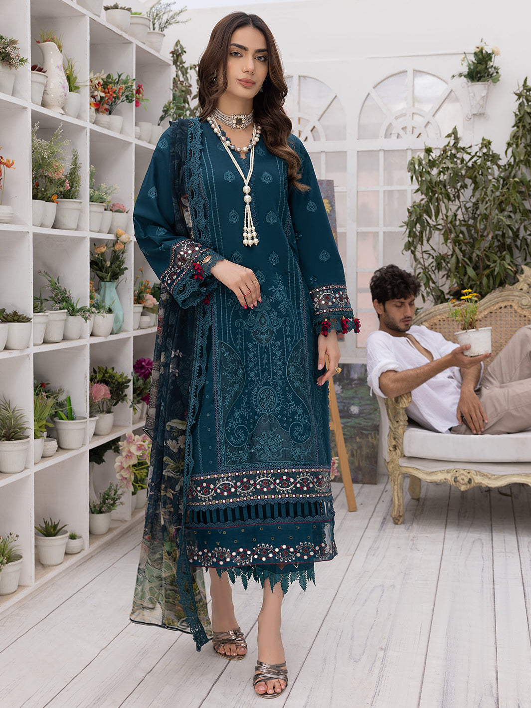 PEACOCK | 3 PC LUXURY LAWN | Izel Apparel | Women's Clothing