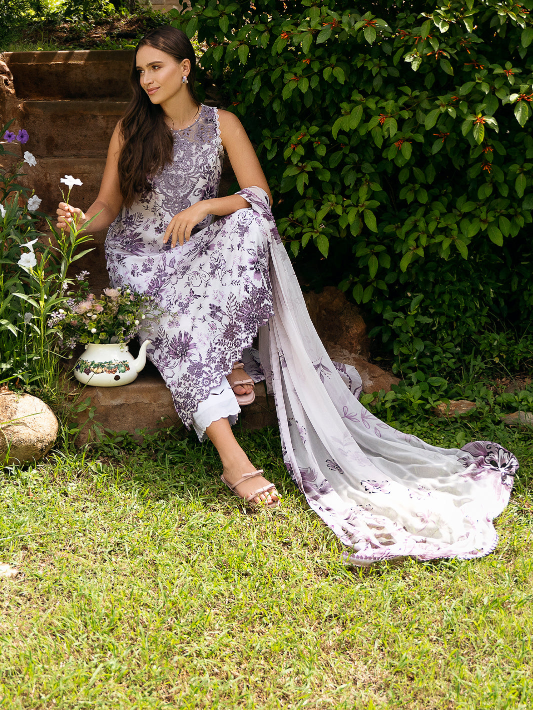 GARDENIA | Summer Unstitched Lawn | Izel Apparel