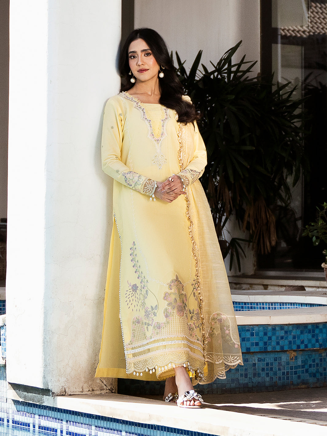 AMEL | Mahveen Festive Lawn '25 | Luxury Lawn | Izel Apparel