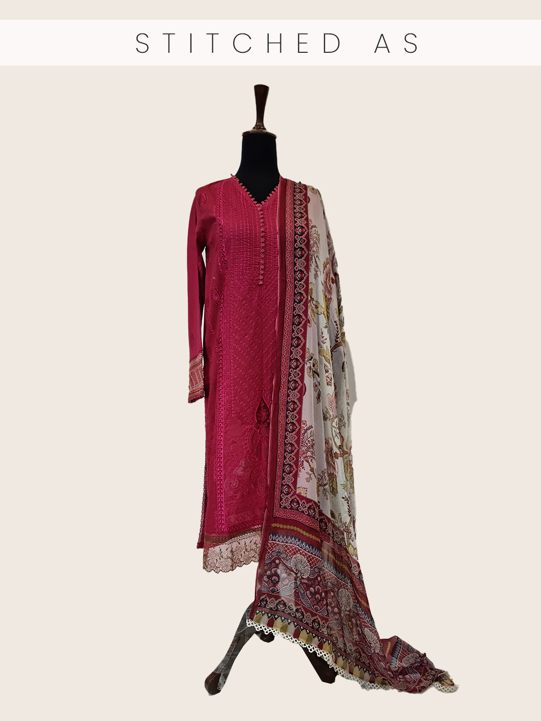 CRIMSON | 3 PC LUXURY LAWN | Izel Apparel | Women's Clothing