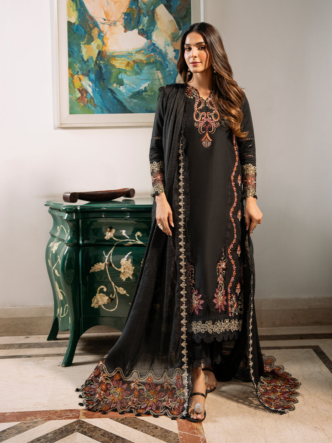 FAHIMA | Mahveen Festive Lawn '25 | Luxury Lawn | Izel Apparel