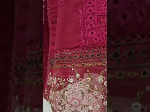 CRIMSON | 3 PC LUXURY LAWN | Izel Apparel | Women's Clothing